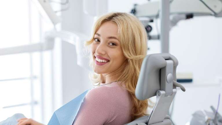 A woman undergoing dental check up at Cabrillo Family Dental Care, Pacifica, CA