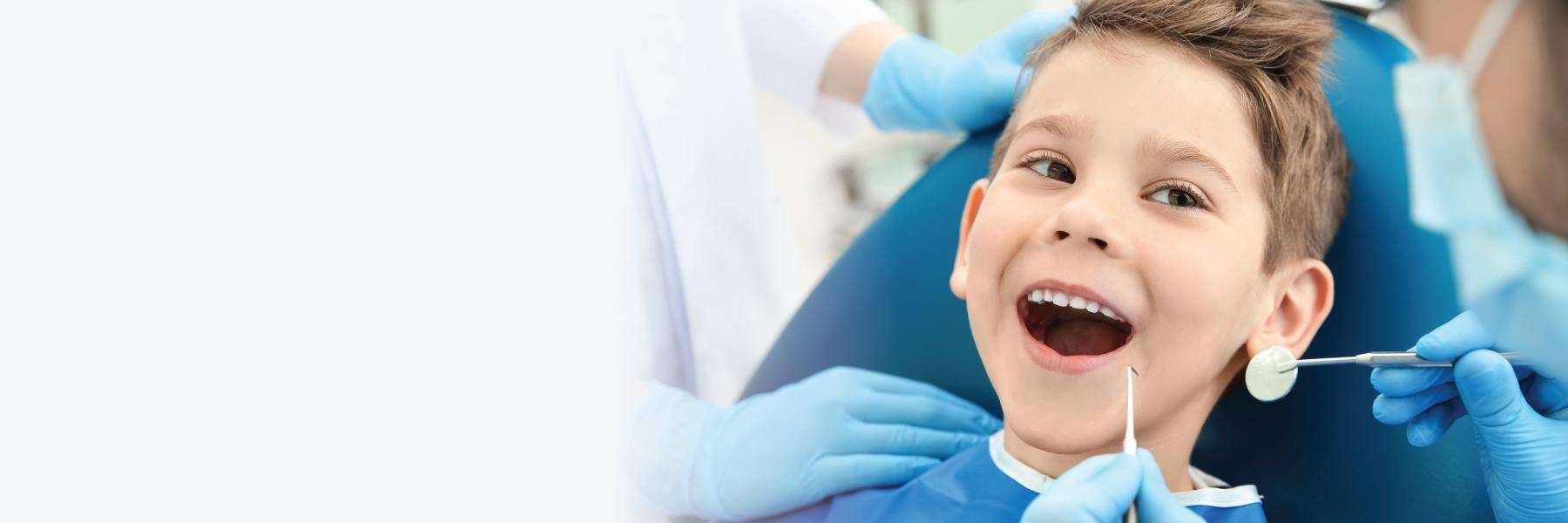 A little boy at Cabrillo Family dental care being attended to by Dr Sarah Esmaili