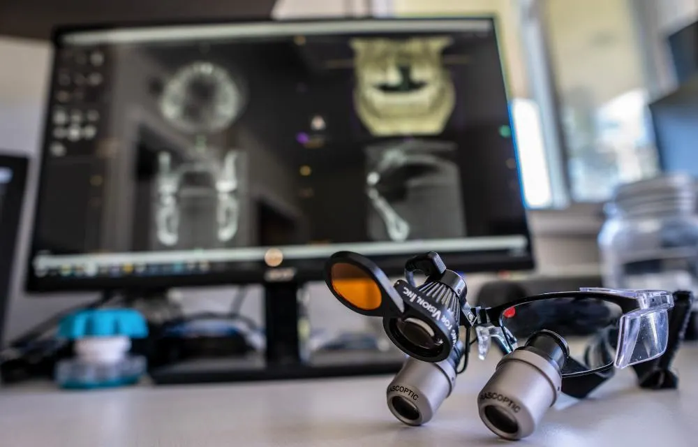 Digital x ray device on a table