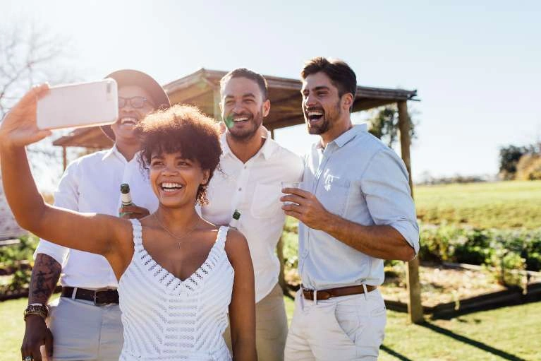 Group of friends taking a selfie